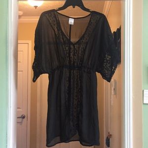 Sheer swimsuit cover